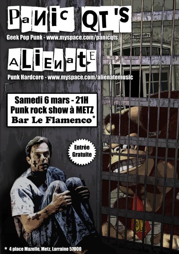 Panic QT's + Alienate au bar Le Flamenco le 06 mars 2010 à Metz (57)
