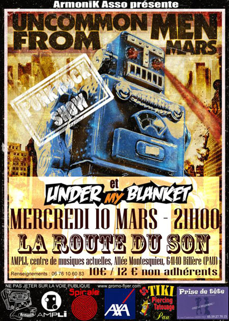 Uncommonmenfrommars + Under My Blanket à La Route du Son le 10 mars 2010 à Billère (64)