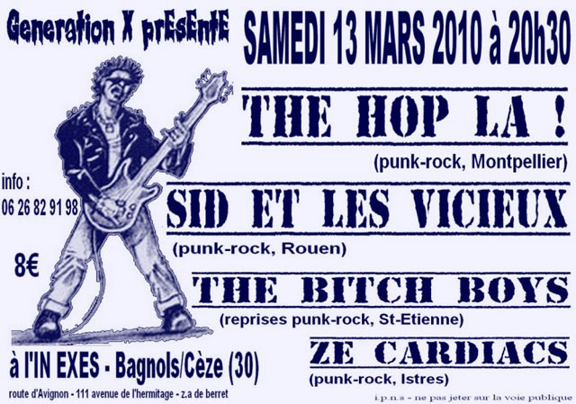Concert à L'In Exes le 13 mars 2010 à Bagnols-sur-Cèze (30)