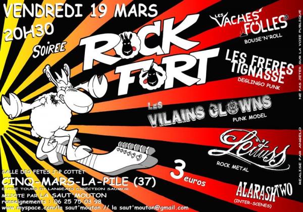 Soirée Rock Fort à la salle Jean-Pierre Cottet le 19 mars 2010 à Cinq-Mars-la-Pile (37)