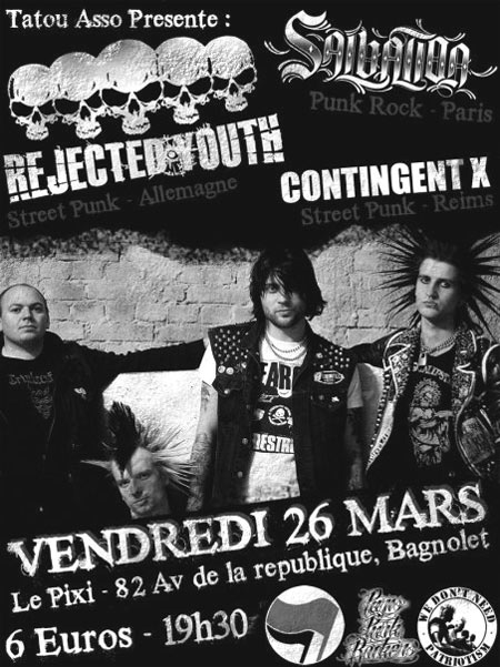 Rejected Youth + Salvation City Rockers + ... le 26 mars 2010 à Bagnolet (93)