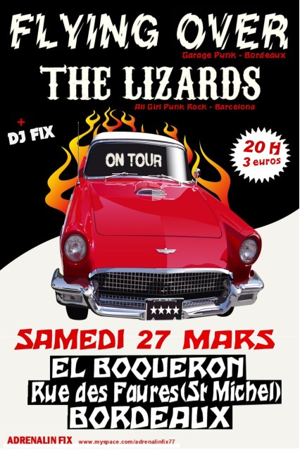 Flying Over + The Lizards au bar El Boqueron le 27 mars 2010 à Bordeaux (33)