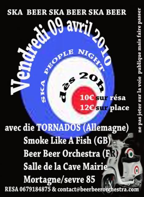 Die Tornados + Smoke Like A Fish + Beer Beer Orchestra à La Cave le 09 avril 2010 à Mortagne-sur-Sèvre (85)