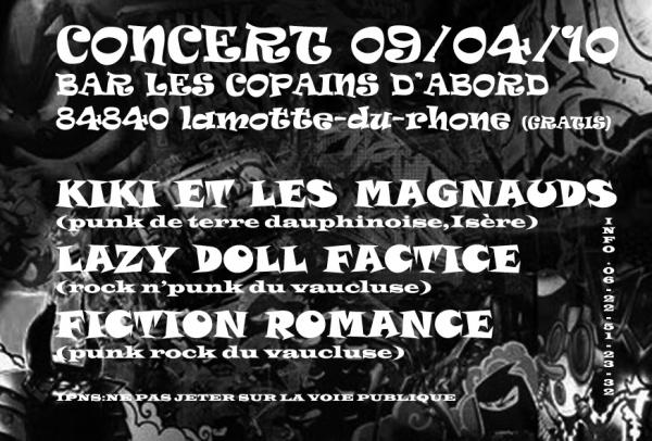 Concert Punk au bar Les Copains d'Abord le 09 avril 2010 à Lamotte-du-Rhône (84)