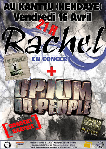 Rachel + Opium du Peuple au Kanttu le 16 avril 2010 à Hendaye (64)