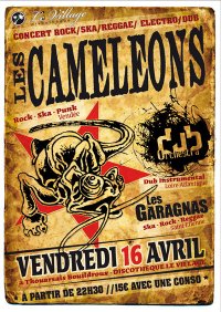Les Caméléons + Dub Orchestra + Les Garagnas au Village le 16 avril 2010 à Thouarsais-Bouildroux (85)