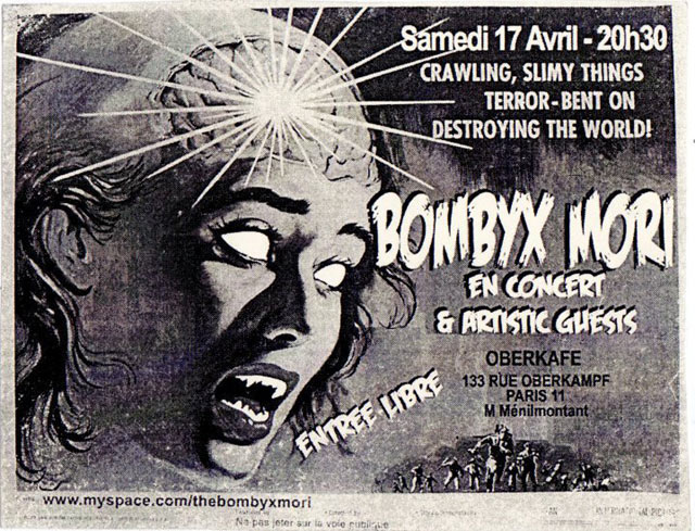 Bombyx Mori + fresque à l'Oberkafé le 17 avril 2010 à Paris (75)
