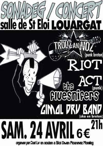 Concert Punk breton à la Salle de Saint-Eloi le 24 avril 2010 à Louargat (22)