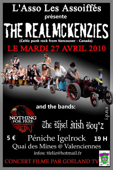 The Real McKenzie à la Péniche Igelrock le 27 avril 2010 à Valenciennes (59)