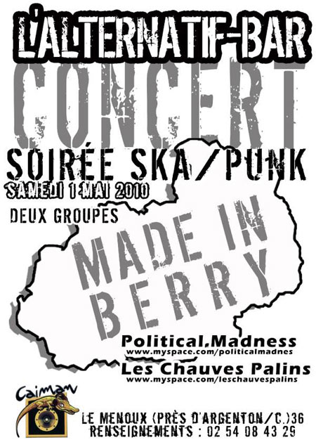 Soirée Ska Punk à l'Alternatif Bar le 01 mai 2010 à Le Menoux (36)