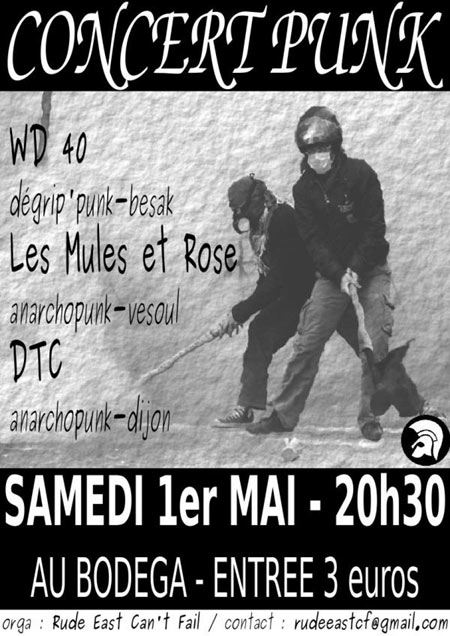 WD 40 + Les Mules et Rose + DTC au Bodega le 01 mai 2010 à Besançon (25)