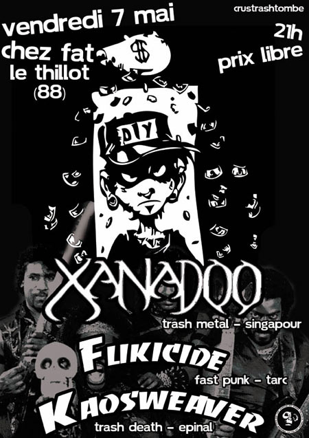 Xanadoo + Flikicide + Kaosweaver au P'tit Café le 07 mai 2010 à Le Thillot (88)