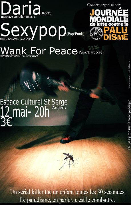 Daria + Sexypop + Wank For Peace à l'Espace Culturel Saint-Serge le 12 mai 2010 à Angers (49)