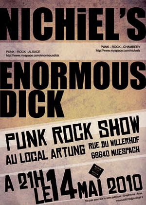 Nichiel's + Enormous Dick au Local Artung le 14 mai 2010 à Muespach (68)