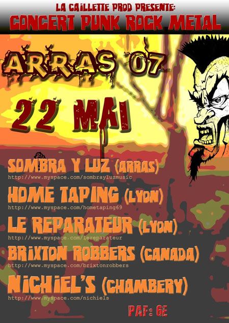Concert Punk Rock Metal le 22 mai 2010 à Arras-sur-Rhône (07)