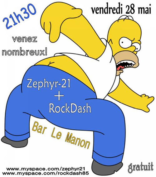 Zephyr-21 + RockDash au bar Le Manon le 28 mai 2010 à Mesnard-la-Barotière (85)