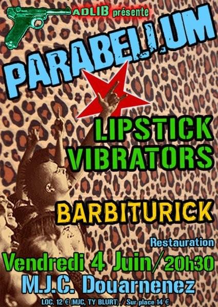 Parabellum + Lipstick Vibrators + Barbiturick à la MJC le 04 juin 2010 à Douarnenez (29)