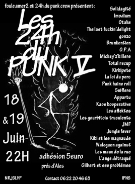 Les 24 h du Punk le 18 juin 2010 à Alès (30)