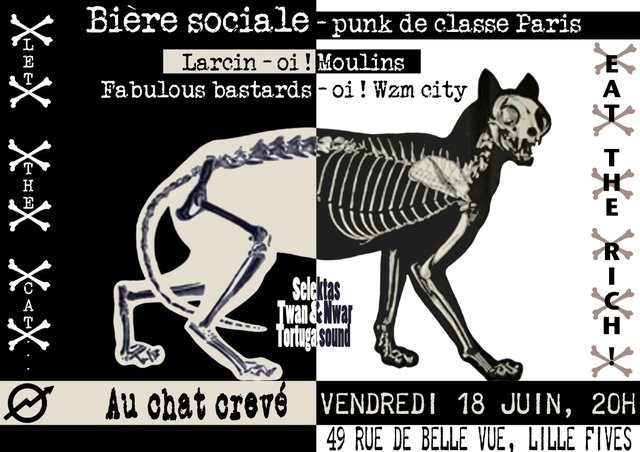 Bière Sociale + Fabulous Bastards + Larcin au Chat Crevé le 18 juin 2010 à Lille (59)