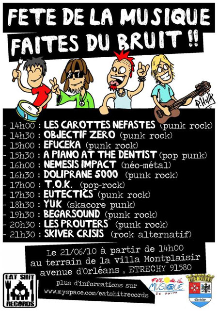 Fête de la musique alternative le 21 juin 2010 à Etréchy (91)