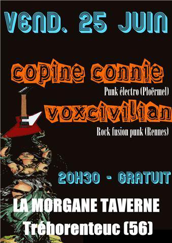 Copine Connie + Voxcivilian à la Morgane Taverne le 25 juin 2010 à Tréhorenteuc (56)