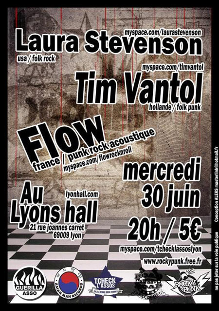 Laura Stevenson + Tim Vantol + Flow au Lyon's Hall le 30 juin 2010 à Lyon (69)