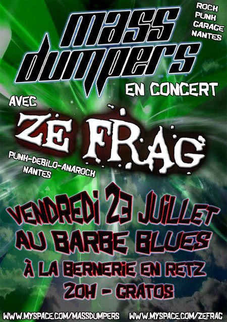 Mass Dumpers + Ze Frag au Barbe Blues le 23 juillet 2010 à La Bernerie-en-Retz (44)