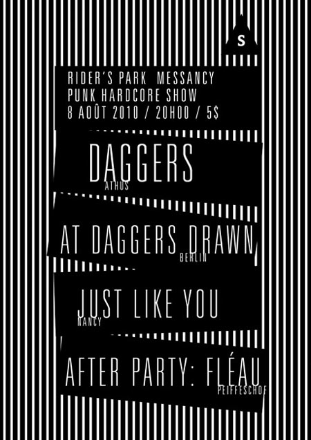 Daggers + At Daggers Drawn + Just Like You au Rider's Park le 08 août 2010 à Messancy (BE)