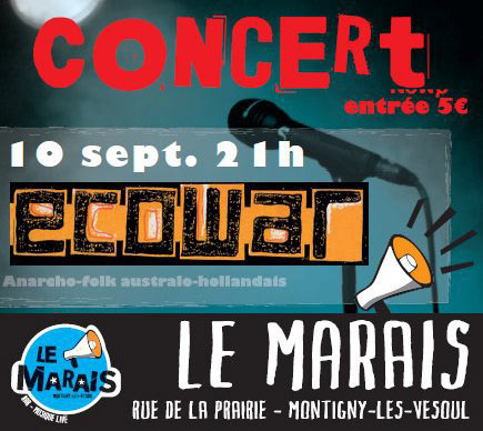 CinRGy + Ecowar au bar Le Marais le 10 septembre 2010 à Montigny-lès-Vesoul (70)