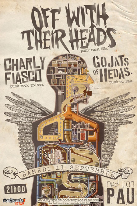 Off With Their Heads+Charly Fiasco+Gojats of Hedas au Red Lion le 11 septembre 2010 à Pau (64)