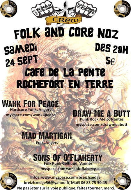 Folk and Core Noz au Café de la Pente le 24 septembre 2010 à Rochefort-en-Terre (56)