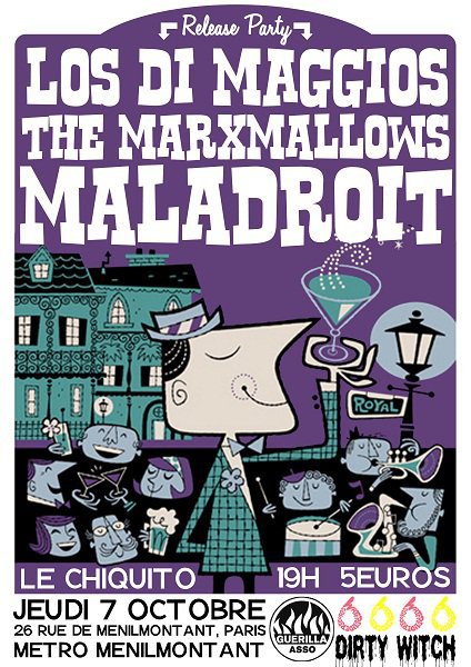Los Di Maggios + The Marxmallows + Maladroit au Chiquito le 07 octobre 2010 à Paris (75)