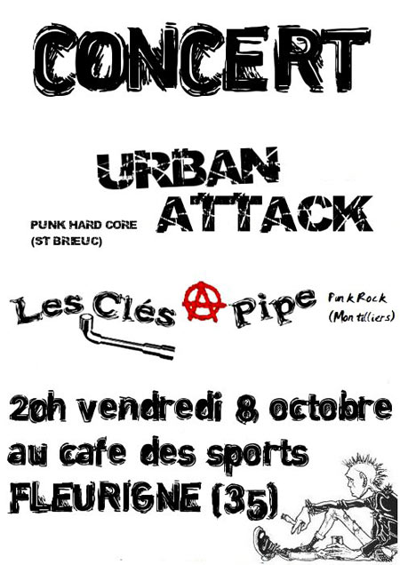 Les Clés à Pipe + Urban Attack au Café des Sports le 08 octobre 2010 à Fleurigné (35)