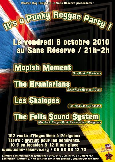 Punky Reggae Party au Sans Réserve le 08 octobre 2010 à Périgueux (24)