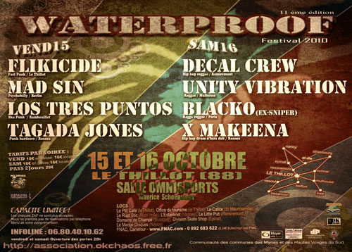Waterproof Festival 2010 le 15 octobre 2010 à Le Thillot (88)