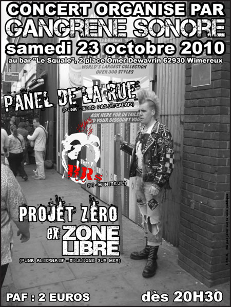B'Rs + Panel de la Rue + Projet Zéro au Squale le 23 octobre 2010 à Wimereux (62)