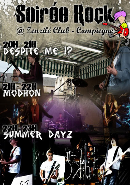 Despite Me !? + Modhon + Summer Dayz au Zenzilé le 23 octobre 2010 à Compiègne (60)