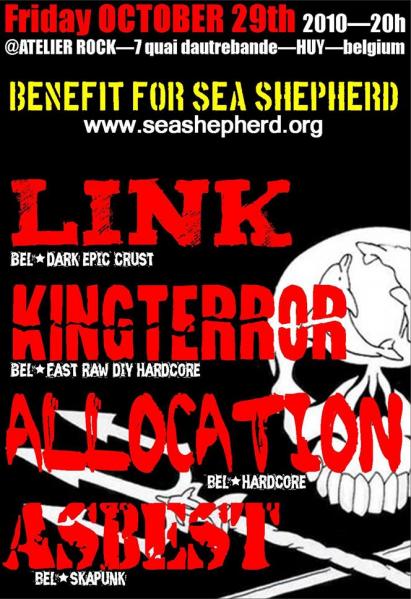Link + Kingterror + Allocation + Asbest à l'Atelier Rock le 29 octobre 2010 à Huy (BE)