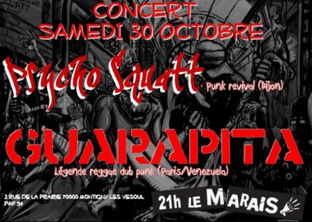 Psycho Squatt + Guarapita au bar Le Marais le 30 octobre 2010 à Montigny-lès-Vesoul (70)