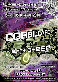 Corbillard + Black Sheep Chez March le 06 novembre 2010 à Leuze (BE)