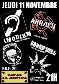 Arrach + IMODIUM + Nightingale + Bored'Hell au Tapas La Movida le 11 novembre 2010 à Nice (06)