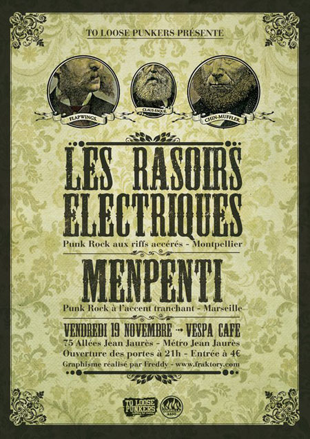 Les Rasoirs Electriques + Menpenti au Vespa Café le 19 novembre 2010 à Toulouse (31)