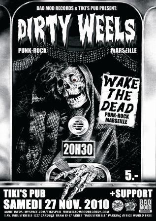 Dirty Wheels + Wake The Dead au Tiki's Pub le 27 novembre 2010 à Carouge (CH)