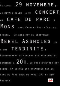Rebel Assholes + Tendinite au Café du Parc le 29 novembre 2010 à Mons (BE)