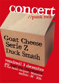 GOAT CHEESE - SERIE Z - DUCK's SMASH le 03 décembre 2010 à Montoire-sur-le-Loir (41)