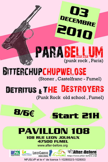 Parabellum au Pavillon 108 le 03 décembre 2010 à Fumel (47)