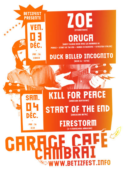 Concert Hardcore au Garage Café le 04 décembre 2010 à Cambrai (59)