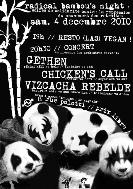 Chicken's Call + Gethen + Vizcacha Rebelde le 04 décembre 2010 à Grenoble (38)