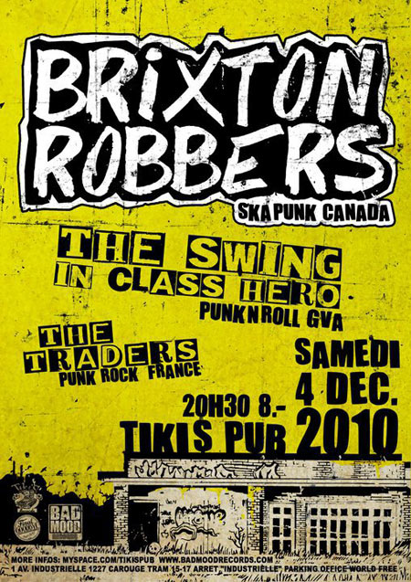 Brixton Robbers au Tiki's Pub le 04 décembre 2010 à Carouge (CH)