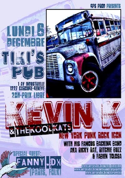 Kevin K & the Kool Kats + Fanny DX au Tiki's Pub le 06 décembre 2010 à Carouge (CH)